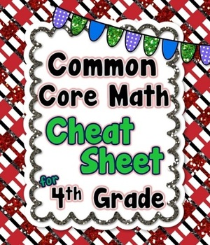 Preview of 4th Grade Common Core Math Cheat Sheet