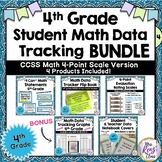 4th Grade Math Student Data Tracking - 4 pt scale - BUNDLE