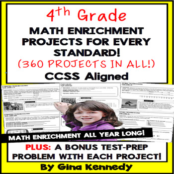 Preview of 4th Grade Math Projects For Every Standard! Enrichment All-Year Bundle!