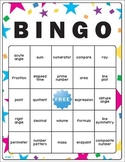 4th Grade Common Core Math Vocabulary Bingo