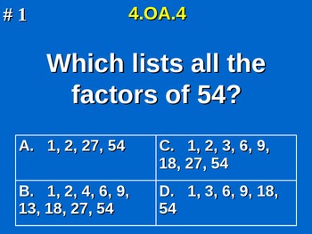 Preview of 4th Grade Common Core Math - Whole Number Factor Pairs & Prime/Composite 4.OA.4