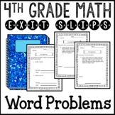 Multi-step Word Problems Math Exit Slips Assessments 4th G