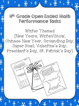 Preview of 4th Grade Common Core Open Ended Winter Assessment Task Bundle!
