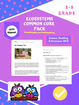 Preview of Ecosystems: 4th Grade Common Core: Pack 1