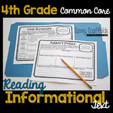 4th Grade Reading Informational Text Graphic Organizers fo