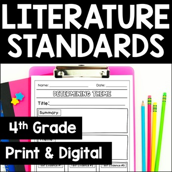 Preview of 4th Grade Common Core Reading Passages and Graphic Organizers | Lit Standards