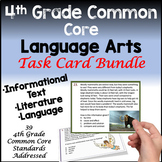 4th Grade Common Core Language Arts Task Card Bundle Print