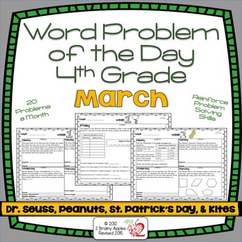 Word Problems 4th Grade, March by Heather LeBlanc - Brainy ...