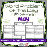 Word Problems 4th Grade, May, Spiral Review, Distance Learning