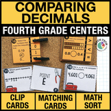 4th Grade Compare Decimals Math Centers 4th Grade Math Tas