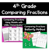 4th Grade Comparing Fractions Bundle with Models and Butte