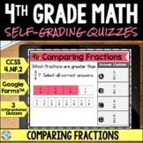 4th Grade Comparing Fractions Unit Review, Assessments, Qu