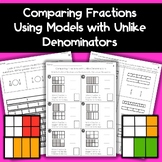 4th Grade Comparing Fractions using Models with Unlike Den