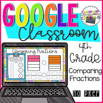 Preview of 4th Grade Comparing Fractions using Visuals for Google Classroom  4.NF.A.2