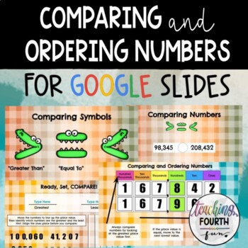 Preview of 4th Grade - Comparing and Ordering Numbers - Distance Learning - Google Slides