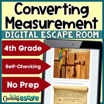 Preview of Converting Measurements Activity Digital Escape Room Larger to Smaller Units