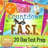 4th Grade Math Florida F.A.S.T. PM3 Test Prep - 20-day Pri
