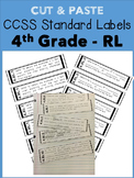 4th Grade Cut & Paste CCSS Labels - RL