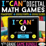4th Grade DIGITAL Math Games BUNDLE - Math Centers & Test 
