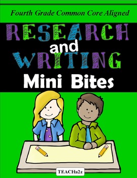 Preview of 4th Grade Daily ELA Review - Research and Writing Mini Bites Weeks 1 to 32
