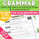 4th Grade Daily Grammar Practice ELA Spiral Review Morning