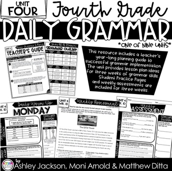 Preview of 4th Grade Daily Grammar Unit 4