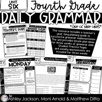 Preview of 4th Grade Daily Grammar Unit 6