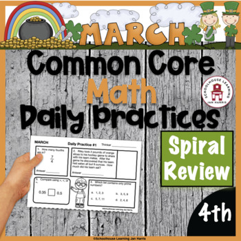Preview of 4th Grade Daily Math Practice Worksheets - March