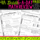 4th Grade Daily Math Spiral Review - 2 Weeks Free