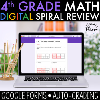 Preview of 4th Grade Daily Math Spiral Review [DIGITAL]
