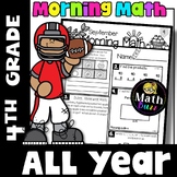 4th Grade Daily Morning Math - All Year Bundle - Spiral Re