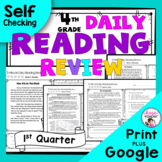 4th Grade Daily Reading Comprehension Review - First Quarter