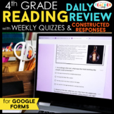 4th Grade Reading Spiral Review DIGITAL Google Classroom | Reading Comprehension