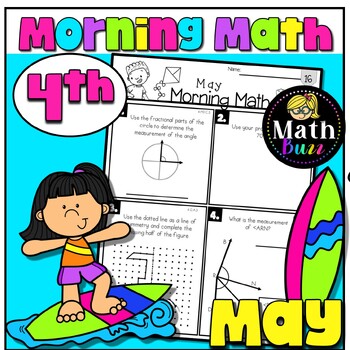 Preview of 4th Grade Daily Spiral Math for May - Test Prep Review - Morning Work CCSS