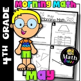 4th Grade Daily Spiral Math for May - Test Prep Review - M
