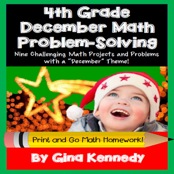 Preview of 4th Grade December Math Projects, Problem-Solving
