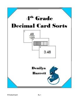 Preview of 4th Grade Decimal Card Sorts
