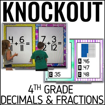 Preview of 4th Grade Decimal Games - 4th Grade Fraction Games - Fraction Knockout