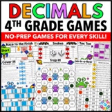 4th Grade Decimal Place Value Games - Convert Fractions to