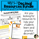 4th Grade Decimal Resources Bundle