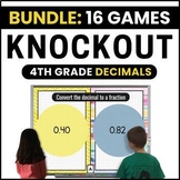 4th Grade Decimals Games Bundle - 4th Grade Math Review Ga