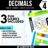 4th Grade Decimals Games and Centers