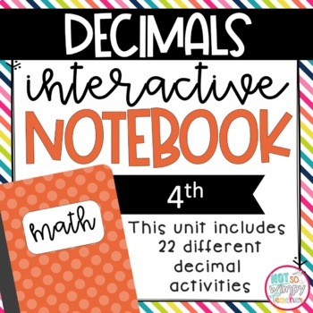 Preview of Decimals Interactive Notebook for 4th Grade