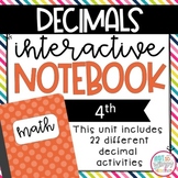 Decimals Interactive Notebook for 4th Grade