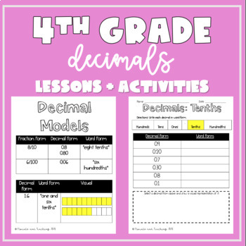 Math Lesson For 4th Grade Decimals