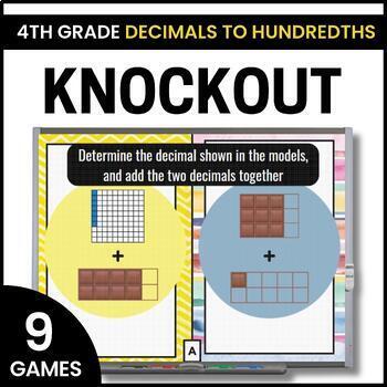 Preview of 4th Grade Decimals to Hundredths Games - Converting Fractions to Decimals