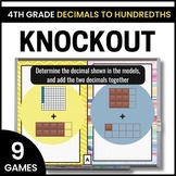 4th Grade Decimals to Hundredths Games - Converting Fracti