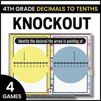 Preview of 4th Grade Decimals to Tenths Games - Math Review Games - Digital Math Games