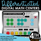 4th Grade Differentiated Digital Math Centers Place Value