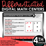 4th Grade Differentiated Digital Math Centers Measurement